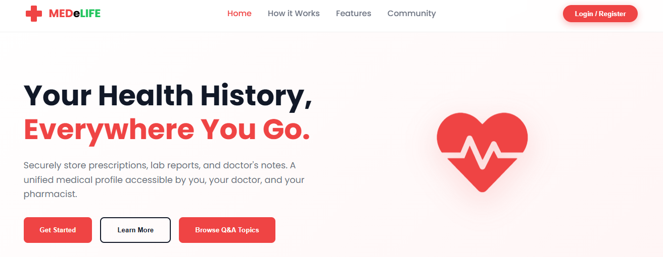 MEDeLIFE Landing Page