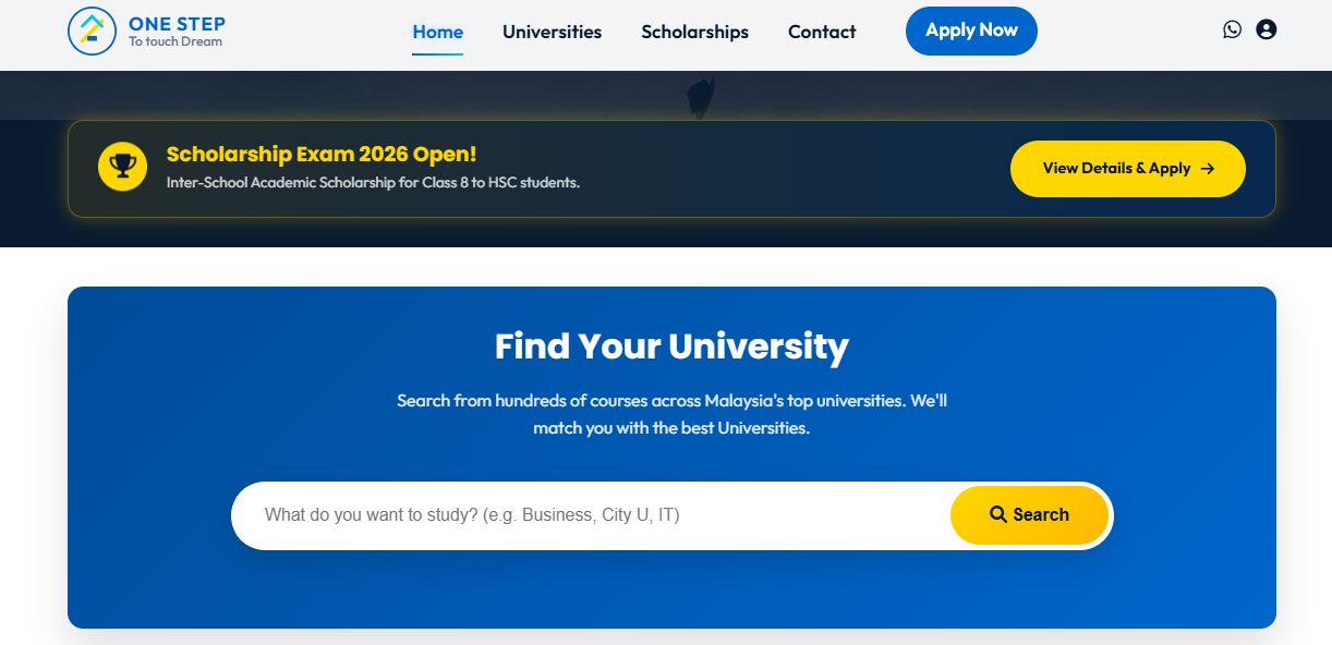 OneStepMY Smart Search Interface