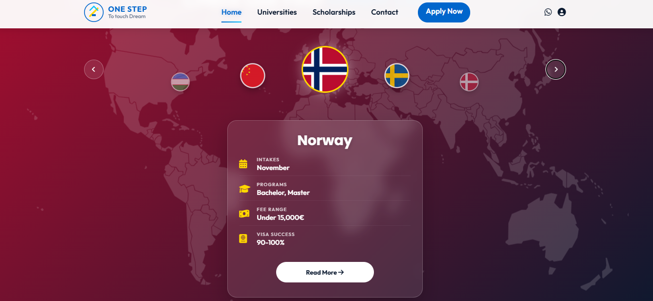 OneStepMY Country Hub Interface